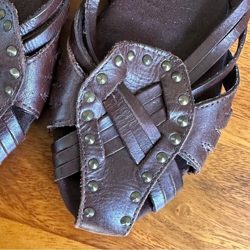 Bare Traps Cuero Marrón Oscuro Zapatos sin cordones Cuero Tejido Talla 9 Estilo Rouette - Imagen 7 de 7