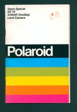 POLAROID SX-70 SEARS SPECIAL INSTRUCTION BOOK/221390