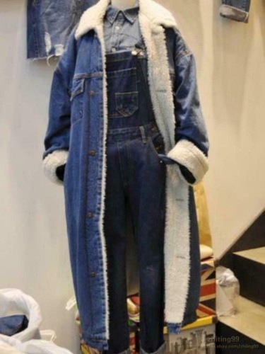 Women's Jackets Winter Long Denim Coat 