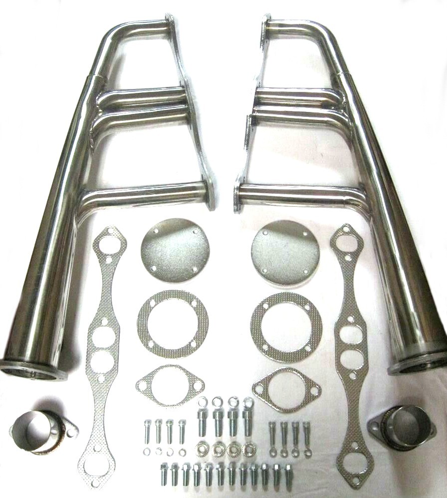Vintage Retro Chevy V8 283 305 350 400 Stainless Lakester Headers 