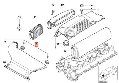 BMW NEW GENUINE 3 SERIES E46 AIR DUCT SUCTION HOOD 330D DIESEL 