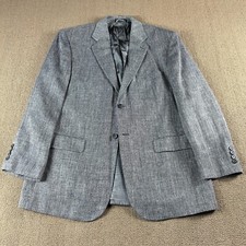 Vintage Stafford Men's 100 Silk Sport Coat Blazer Gray Size 42R