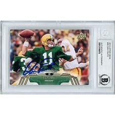 Dan Fouts Signed 2014 Upper Deck #45 Beckett BAS Slabbed Oregon Ducks NCAA Auto