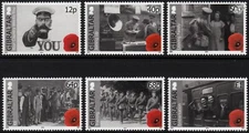 1914-2014 Centenary of The Great War / World War One WWI Stamp Set (Gibraltar)