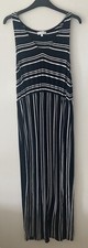 Warehouse size 8  US 4 black & white sleeveless strip maxi long dress