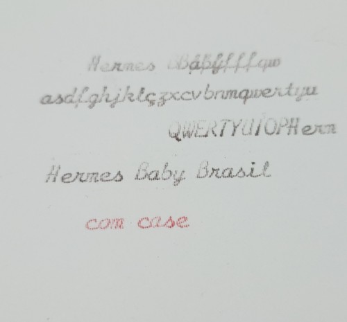 Hermes Baby white typewriter / cursive - brazil / working - Picture 12 of 12