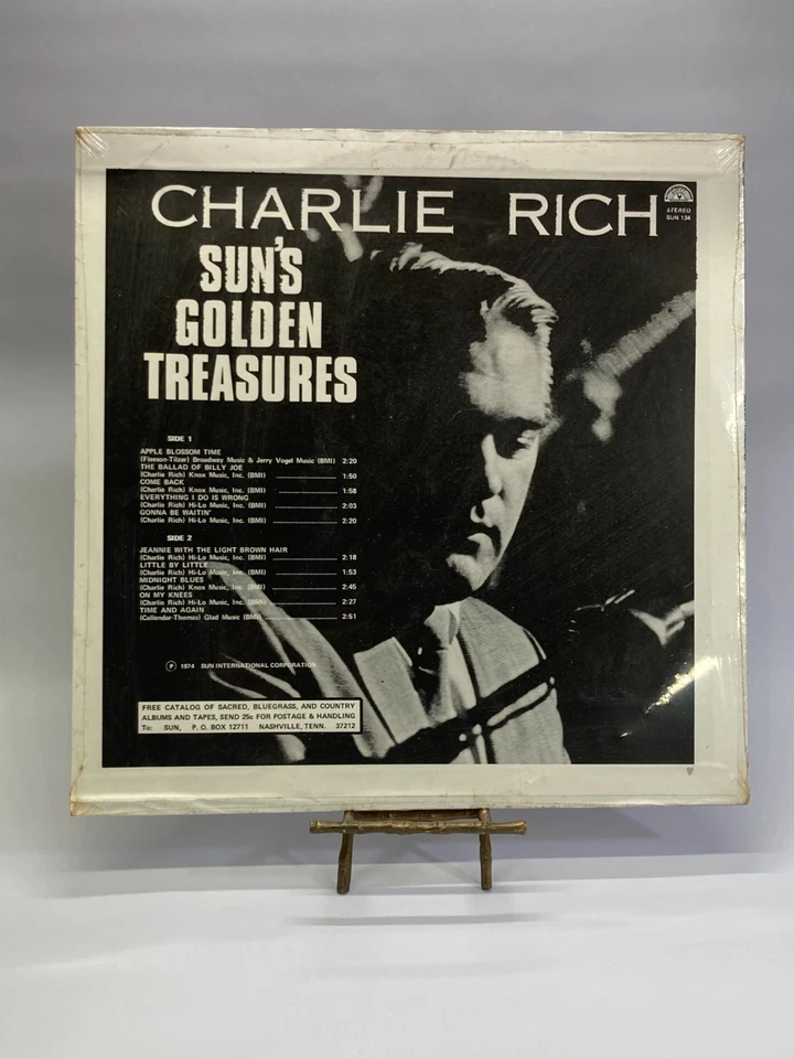 Charlie Rich Golden Treasures Vinyl LP 1974 Sun Record Sealed SUN134 - Image 2 of 4