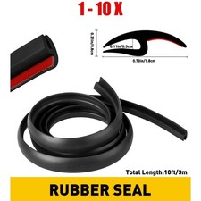 1-10x For Dodge Windshield Roof Edge Seal Strip Rubber Molding Trim 10ft H-Shape