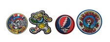 Grateful Dead Patch Set of Four iron on patches Embroidered 4