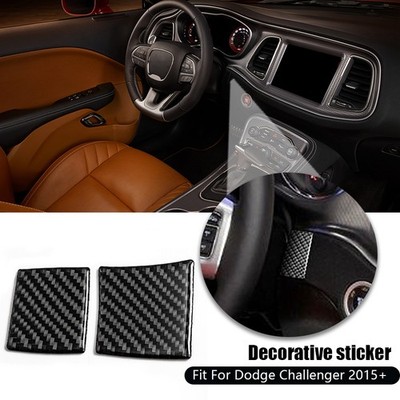 2015-2020 Carbon Fiber Steering Wheel Side Panel Cover Trim For Dodge Challenger
