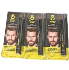 3 Pack Beard Club 1 Day Temporary Dye for Men - Light Brown Facial Hair Color