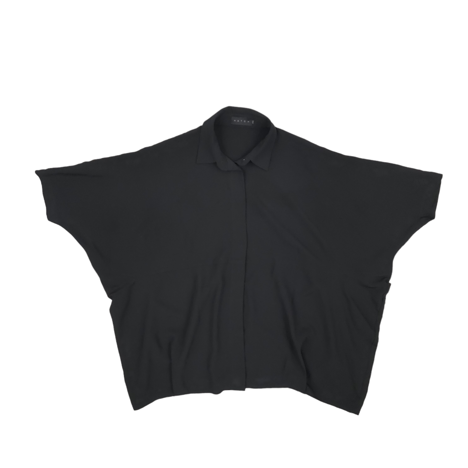 Hatch Maternity Black Button Down Blouse Womens Small Boxy Oversized Top