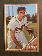 1962 Topps #75 Milt Pappas P - Baltimore Orioles