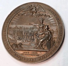 1892-1893 Chicago World's Fair Columbian Exposition COLUMBUS Souvenir Medal E-55
