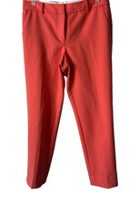 TALBOTS HAMPSHIRE 8 PETITE ANKLE DRESS PANTS STRAIGHT LEG CORAL