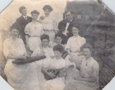 Antique 1900s Photo Women Mandolin Zither Gibson Girl Music Club Edwardian