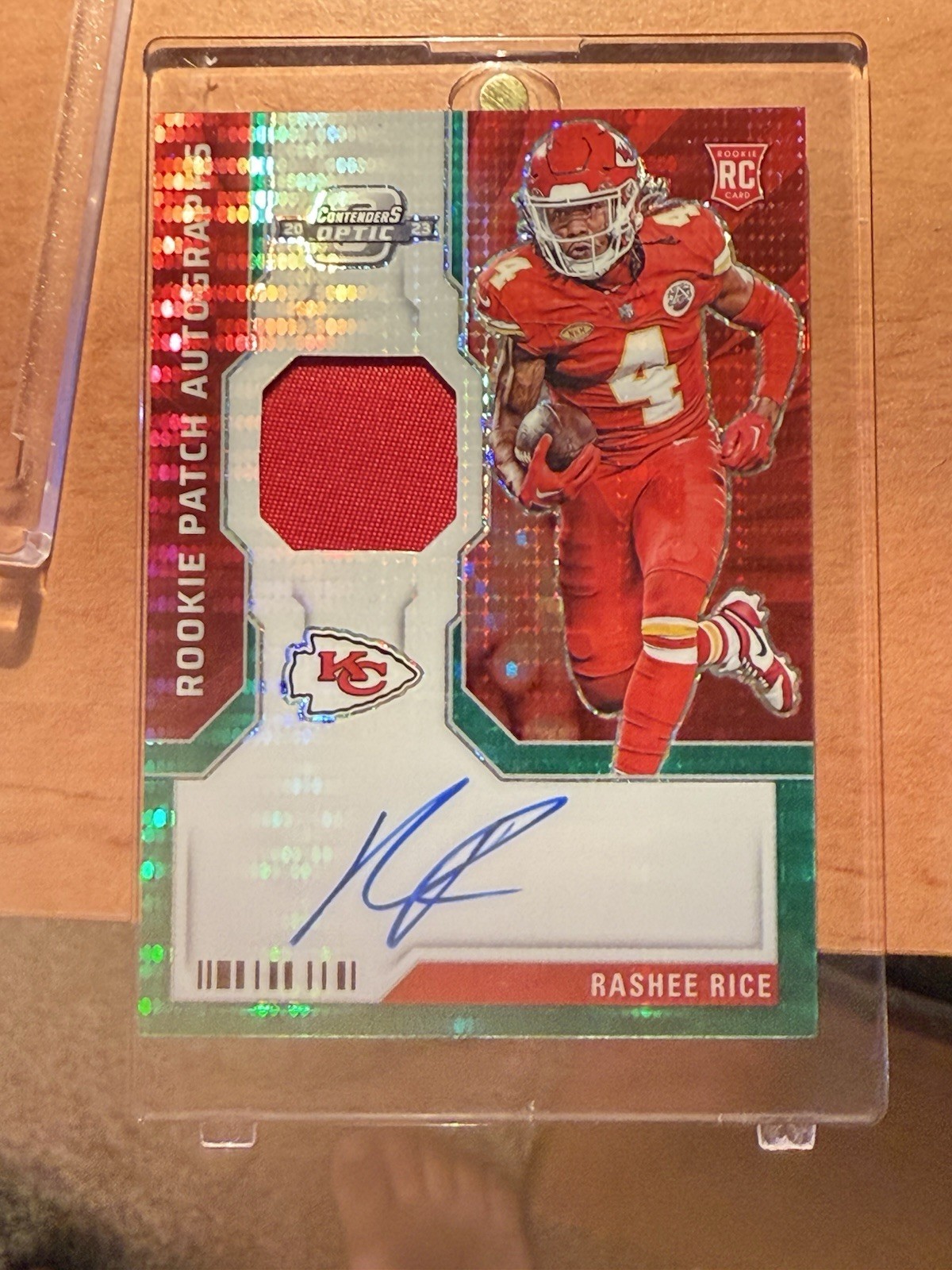 2023 Panini Contenders Optic - Rashee Rice #RPA-RR Green Pulsar Prizm /15