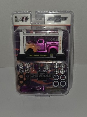 2024 M2 Machines Model Kit 1954 Chevrolet 3100 Truck R68 24-13 Purple W/ Flames 