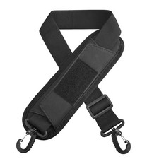 Wide Replacement Shoulder Strap Adjustable Crossbody Canvas Webbing 1 - Black