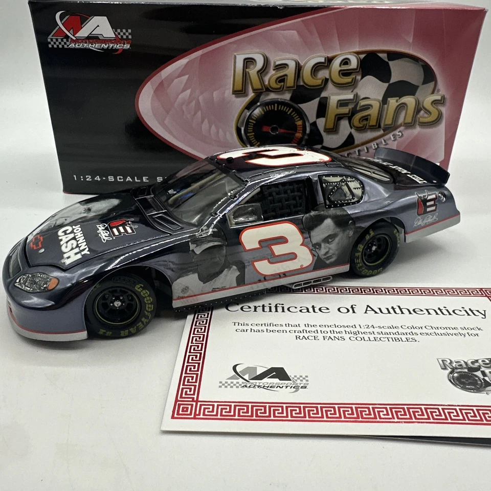 Dale Earnhardt Johnny Cash The Man In Black 2008 color cromo acción NASCAR 1/24 Foto 2 de 4