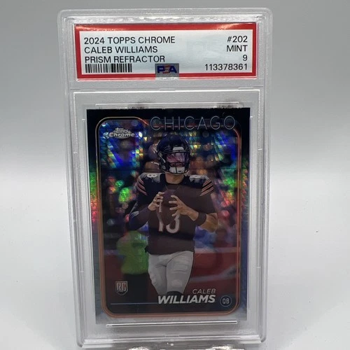 2024 Topps Chrome - Rookies Caleb Williams #202 Prism Refractor (RC) PSA 9