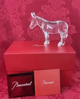 NIB FLAWLESS Art Glass BACCARAT France Crystal NATIVITY DONKEY BURRO MULE Figure