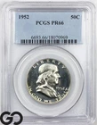 1952 Franklin Half Dollar PROOF PCGS PR 66 ** Very Cameo Look!