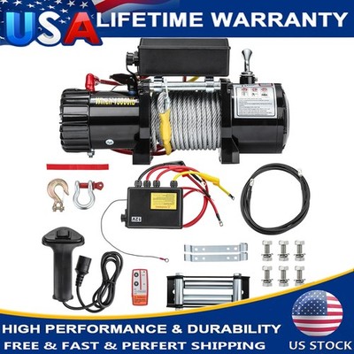 Electric Winch 10000LB 12000LBS 13000LBS 4500LBS Winch 4WD For Trailer Jeep USA