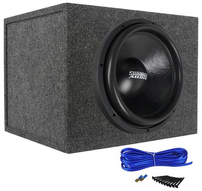 Sundown Audio SA-15 D2 Classic 15'' 1000w RMS Subwoofer+Sealed Sub Box Enclosure