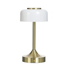 Better Homes & Gardens Portable Milk Glass Table Lamp, Rechargeable