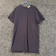 Everlane Womens Dark Gray Short Sleeve Shift Dress Size 12 Back Zip
