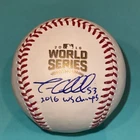 TREVOR CAHILL (Cubs) Signed Official 2016 WORLD SERIES Baseball Beckett w/ Insc