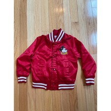 Vintage Kids Chalk Line Disney Mickey Mouse Red Bomber Size 5 SEE DESCRIPTION