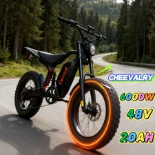 Electric motorcycle Dirt Bike Bicycle 3000W 48V 20AH 45MPH All Terrain E Bike