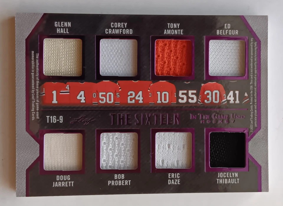 2023 Leaf ITG Used The Sixteen Chicago Blackhawks /25 Hull Kane Belfour Mikita - Image 2 of 2