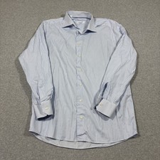 Eton Shirt Mens 15 3/4 - 40 Blue White Stripe Button Up Contemporary Preppy