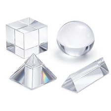 K9 Optical Crystal Prism Photography Set Ball Cube Pyramid 50mm 4 Pack