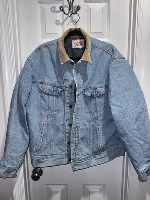 Lee Storm Rider Vintage 90's Blanket Lined  Jean Denim Trucker Jacket Size XL