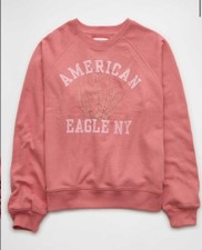 American Eagle Women s Funday Oversized Sweatshirt Color Coral Size M