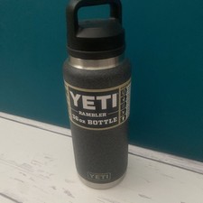 Yeti Rambler 36 oz Bottle Chug Cap Black Stone Limited Edition