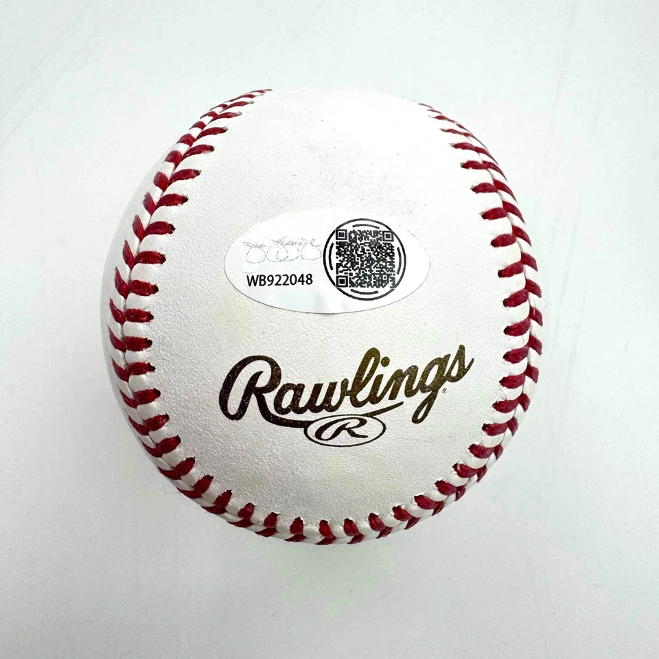 Autographed/Signed John Lackey 2016 World Series Rawlings ROML Baseball JSA COA - Image 2 of 2