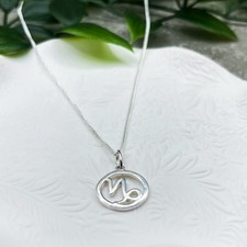 Capricorn Star Sign Necklace Sterling Silver With High Quality Fine 18" Chain