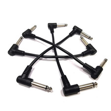 6-Pack 6 Inch Guitar Pedal Patch Cables 1/4 Inch Shielded Low Noise PVC