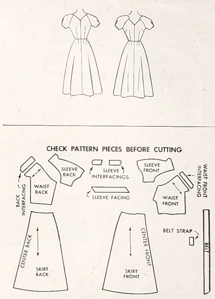 Uncut Vintage 1954 Sewing Pattern McCall's 9839 Misses Fit & Flare ...