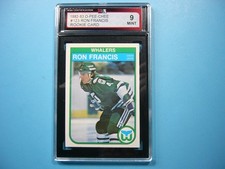 1982/83 O-PEE-CHEE NHL HOCKEY CARD #123 RON FRANCIS ROOKIE RC KSA 9 MT 82/83 OPC