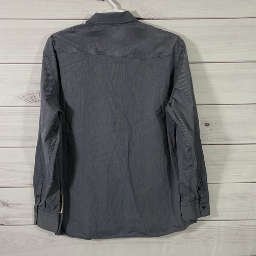 Rocawear Mens Shirt Button-Up Striped Size 2XL Blue Long Sleeve. - Picture 9 of 15
