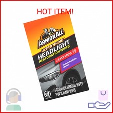 Armor All Car Headlights Cleaner Wipes , Cleaning Wipes for Headlights for Cars,