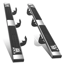 Chrome 6.75" Flat Running Board Step Bar for 09-24 Dodge Ram 1500 Crew Cab 4Door