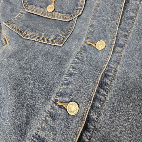 Levi's Womens Size Large EX BOYFRIEND Trucker Jacket Denim Blue NWT - Picture 7 of 11