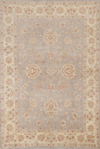 Vegetable Dye Peshawar Chobi Wool Brown Floral Hand-knotted Rug Area Carpet 5x7 - 第 1/19 張圖片